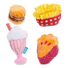 BarkBox Dine & Dash burger jouet : stimulation sensorielle et jeu interactif
