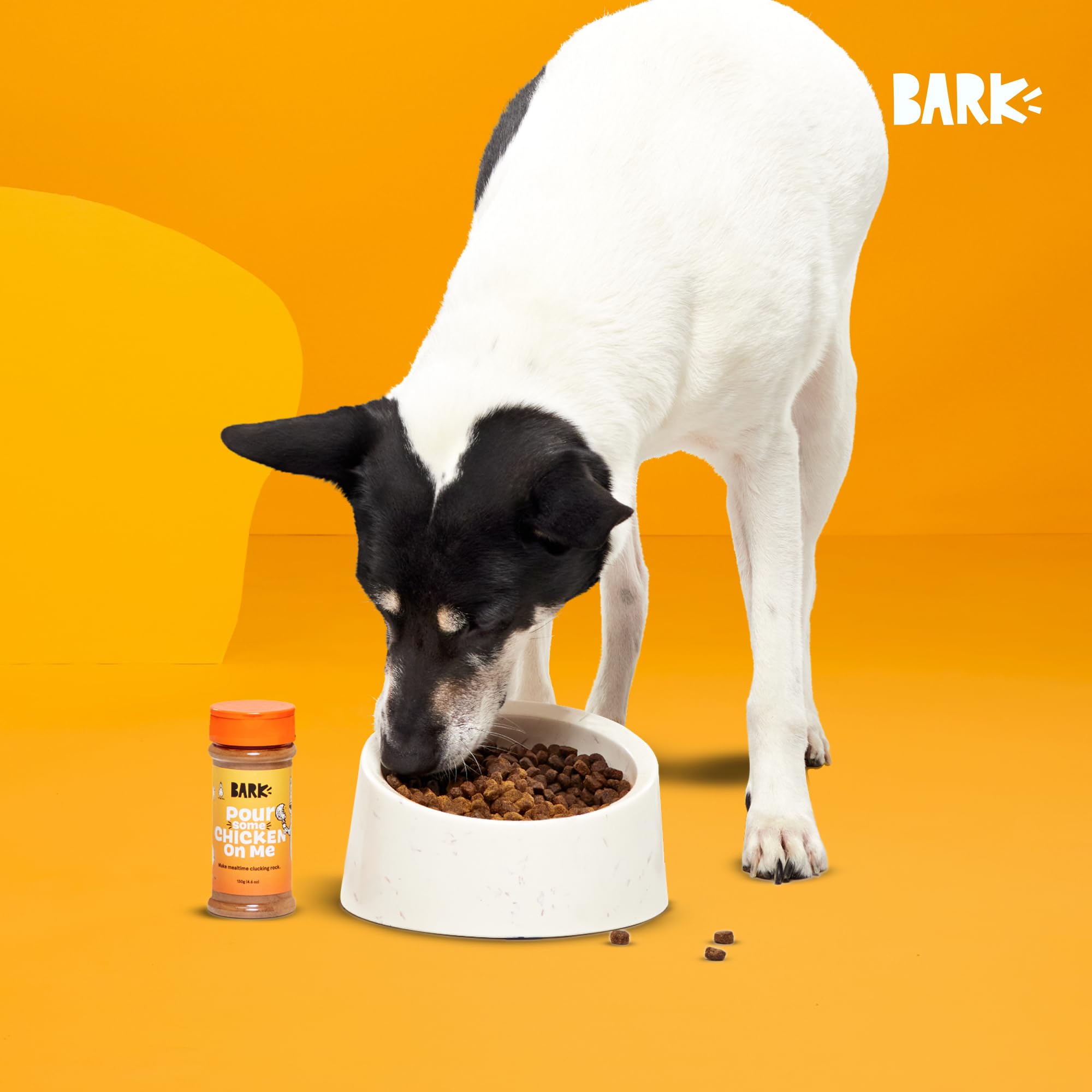 Emballage Barkbox Topper poulet prêt à l'emploi.
