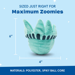 Texture grippante sur la peluche assurant une prise facile.