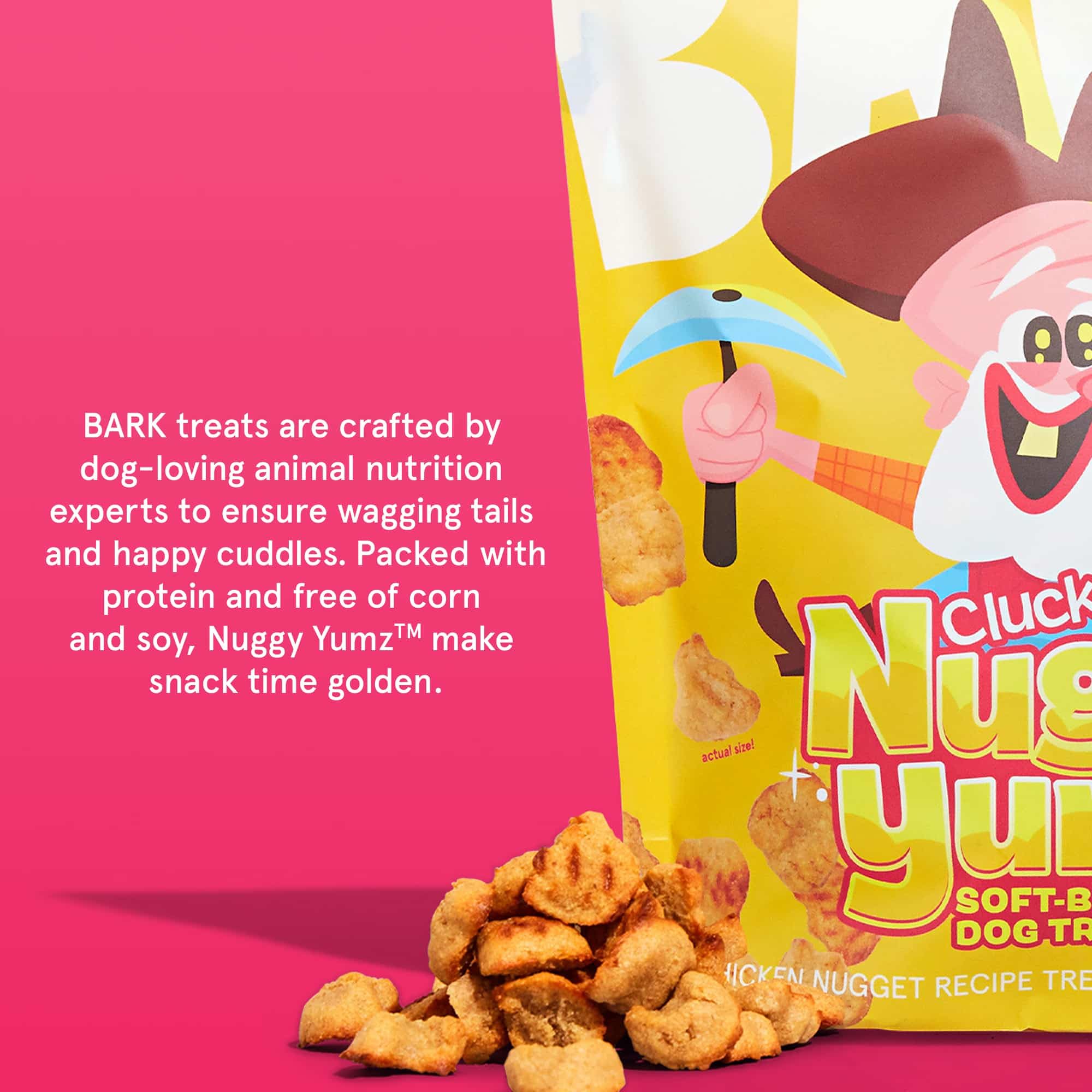 Sans maïs ni soja Barkbox Nuggy Yumz, option légère