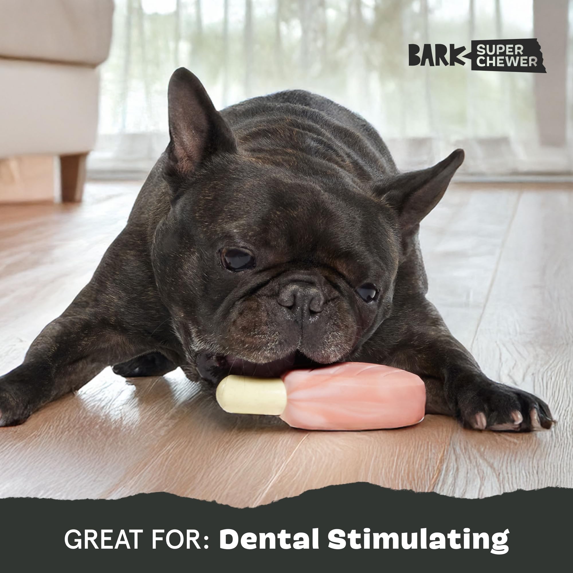Pork Chomp BarkBox conçu pour mordillage prolongé et jeu actif.