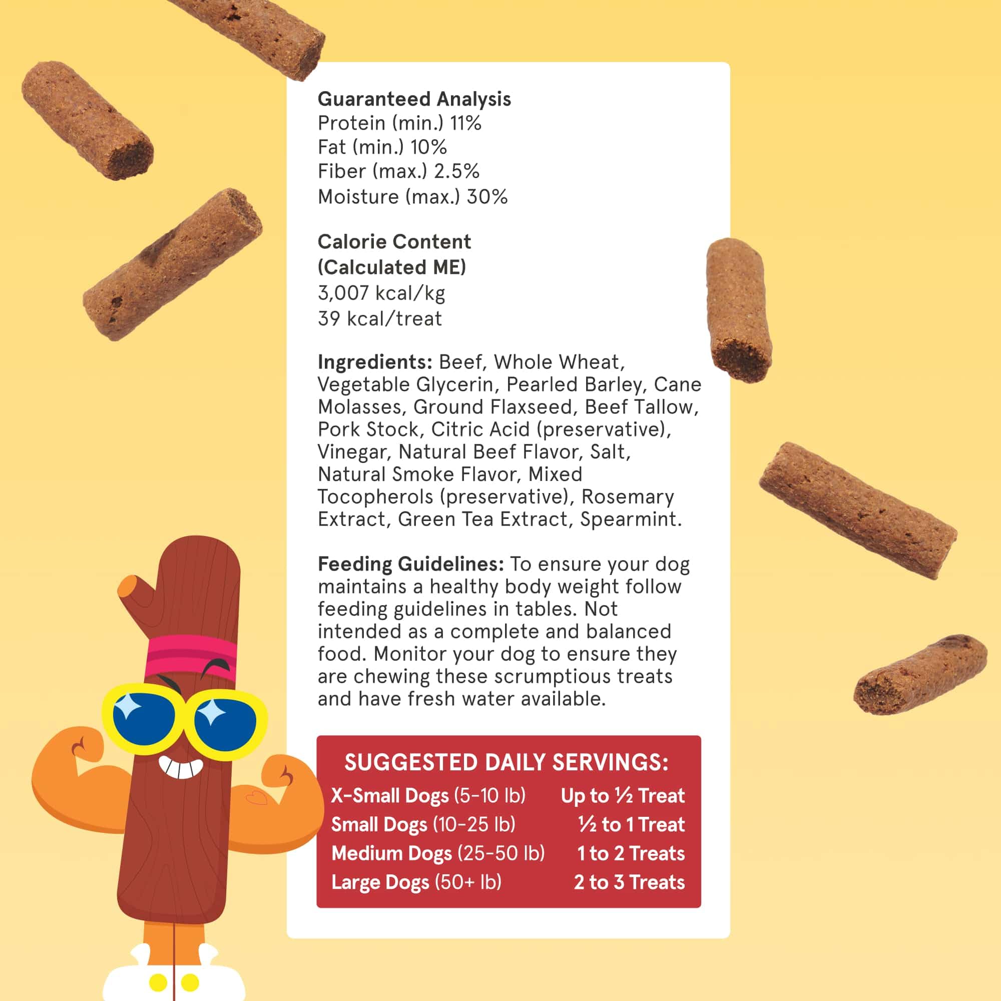 Barkbox protéine riche au boeuf soutient l'énergie des chiens.