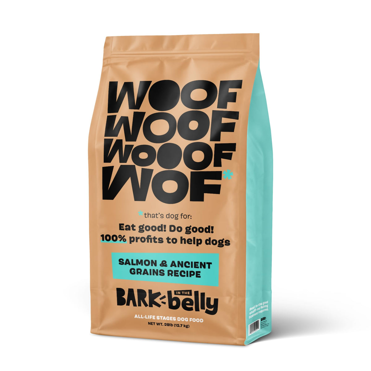 BarkBox Saumon et Grains Anciens, sac de 28 lb, repas équilibré.