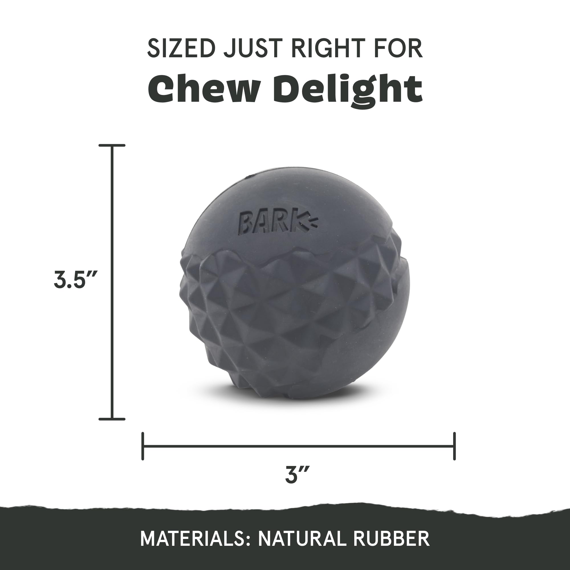 Surfaces texturées BarkBox Super Chewer Comet-Petit pour stimuler la mastication.