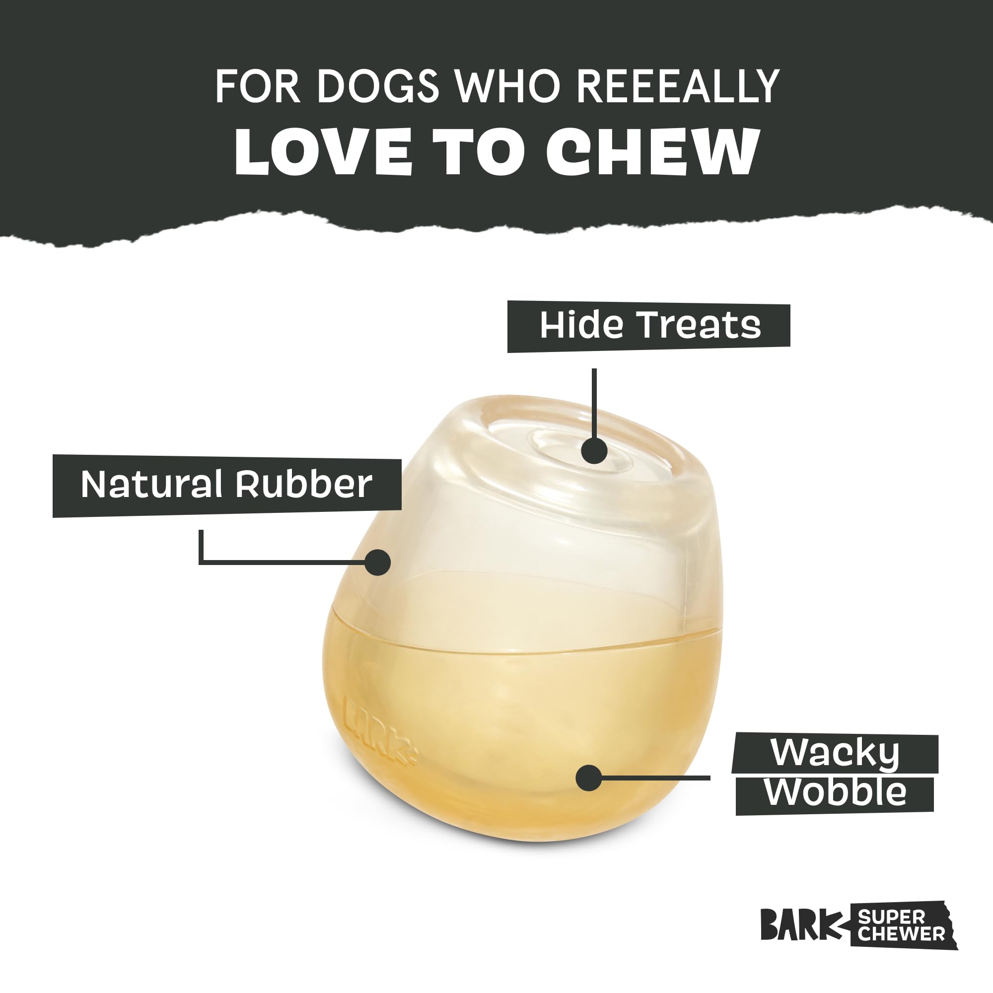BarkBox Tipsy Toast - design oscillant, stimule l'interaction lors des friandises