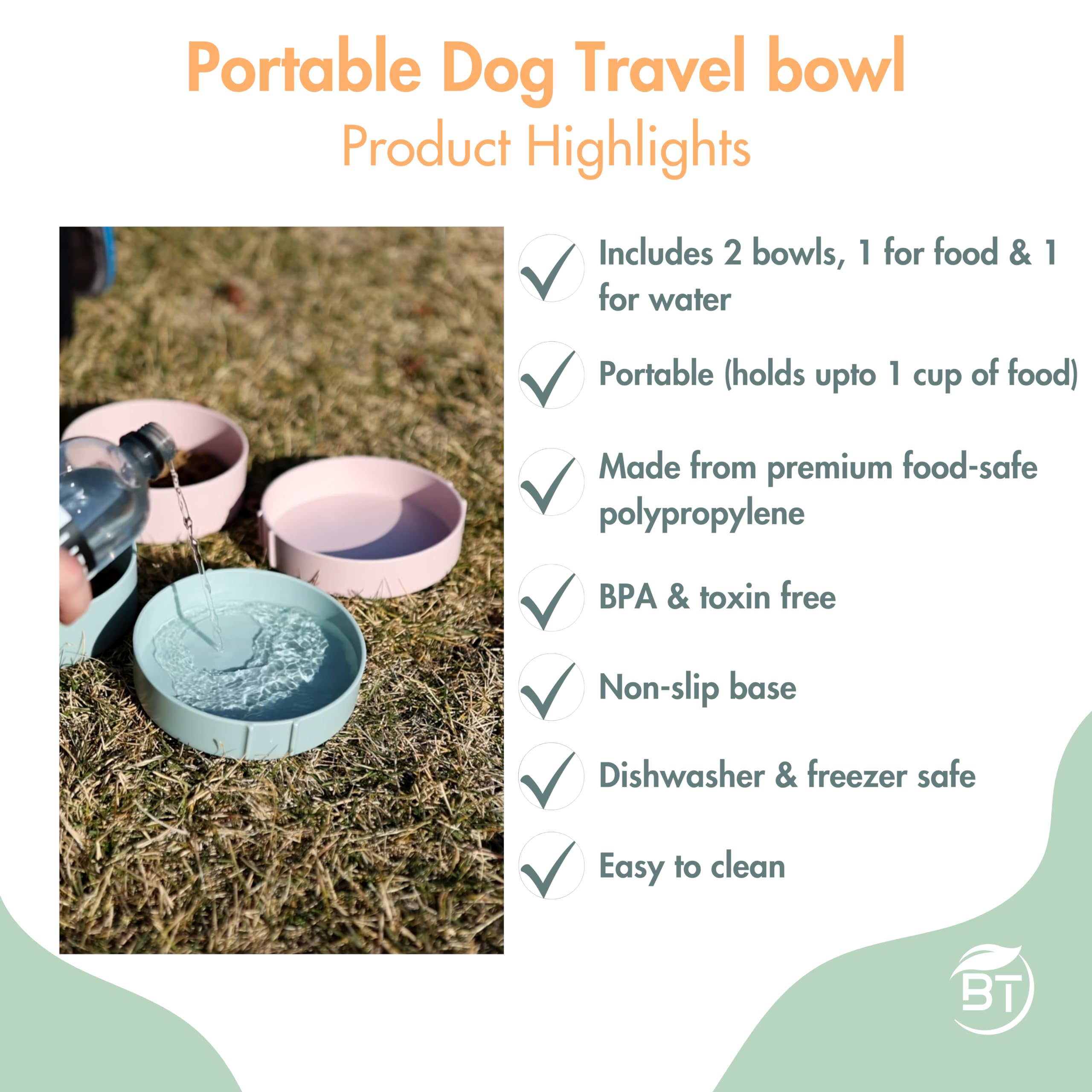 Barkin' Trails bol nourriture non glissant, idéal pour nourrir en déplacement.