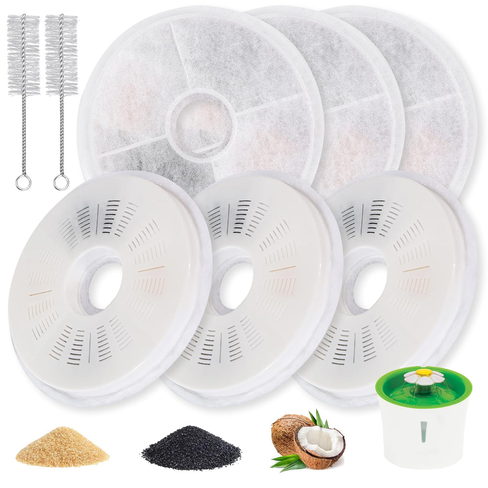 Barkios 6-Pack filtres pour fontaine Chat Catit 3L, remplacement pratique et économique
