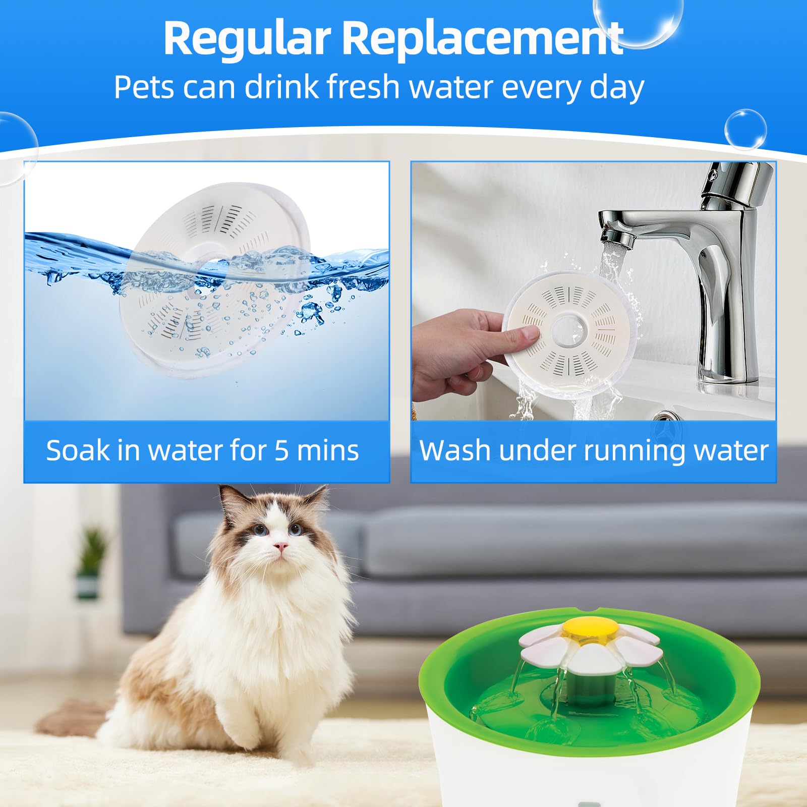 Hydratation améliorée grâce à Barkios, eau plus agréable pour le chat