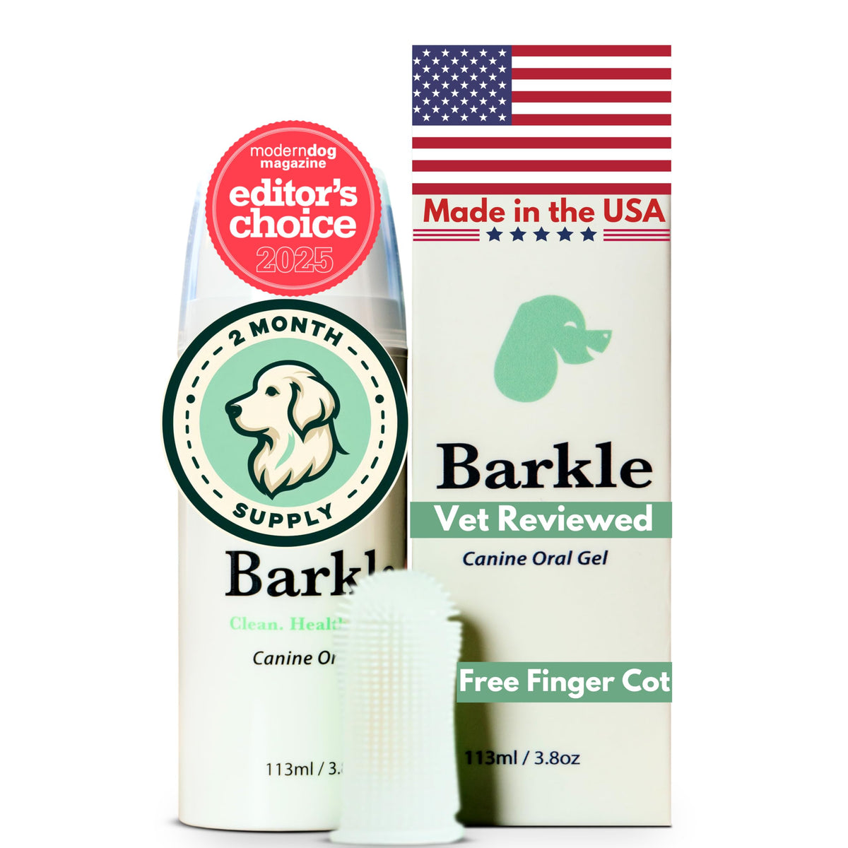 Gel dentaire Barkle pour chien améliore l’haleine et nettoie les dents