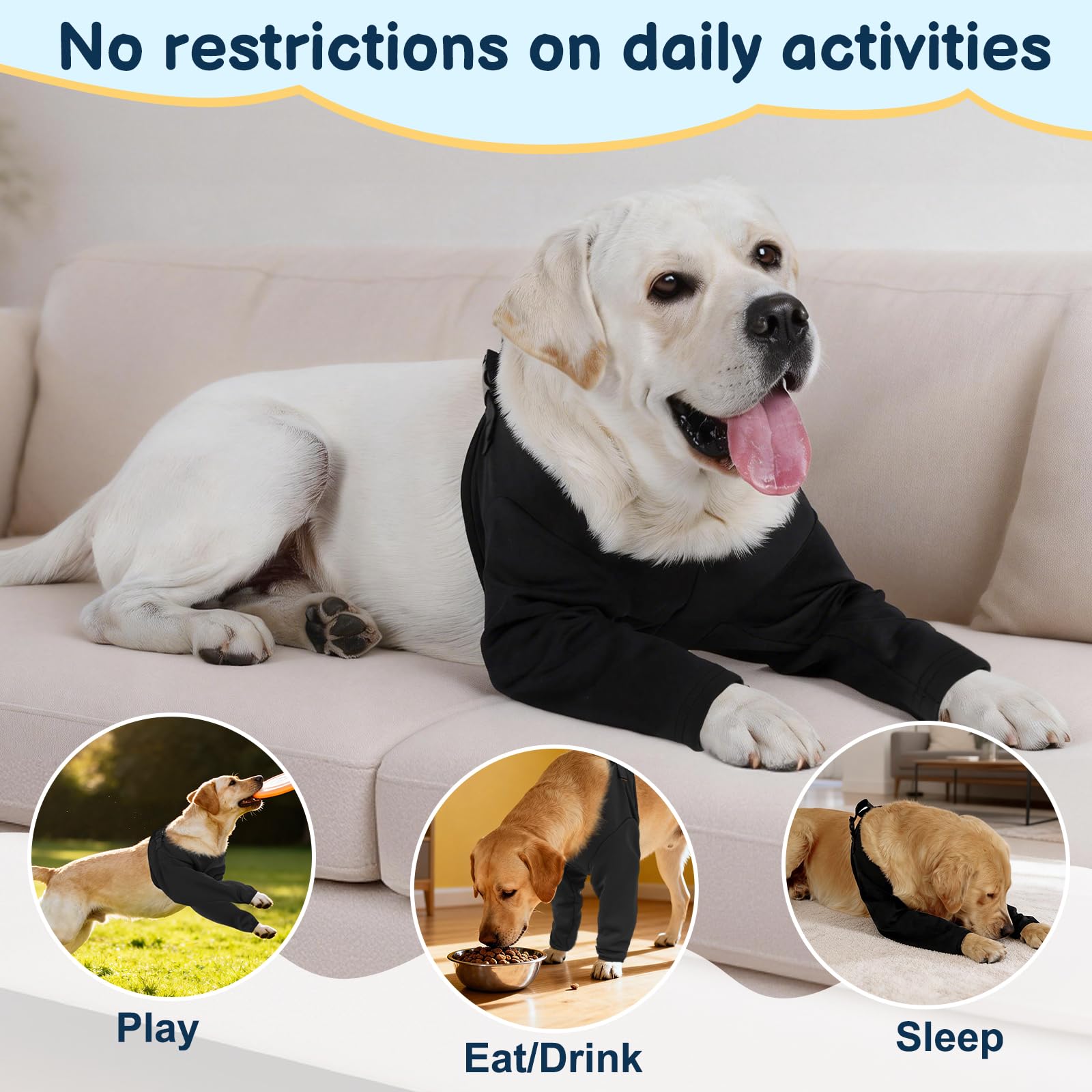 BARKLESS: taille XL adaptée aux grands chiens pour pattes hautes.