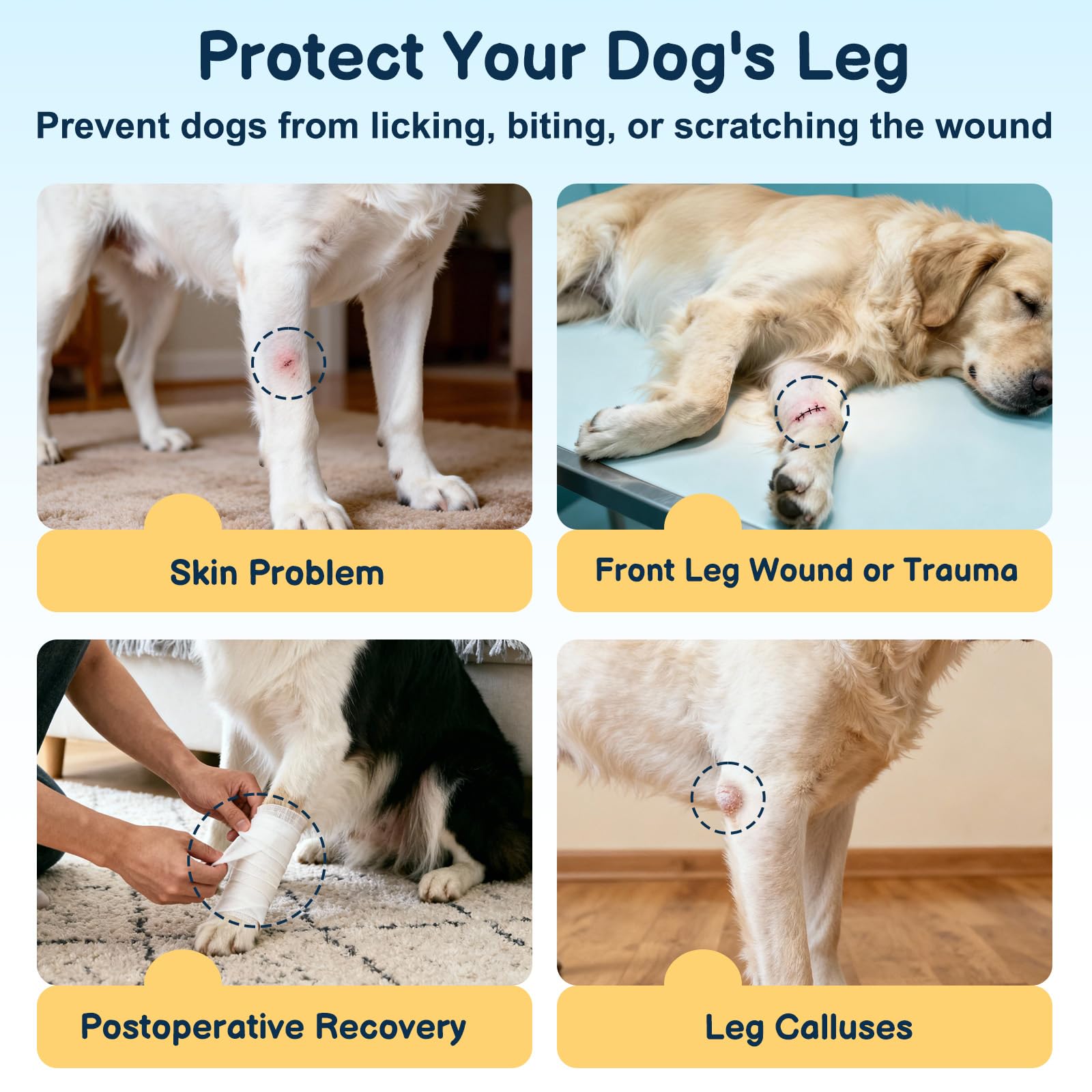BARKLESS tissu-respirant-douce pour patte-avant, ventilation efficace.