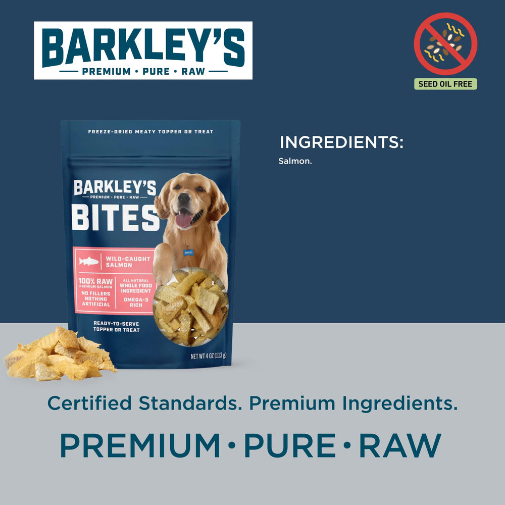 Barkleys Bag Saumon Bites – texture ferme adaptée à toutes les tailles.