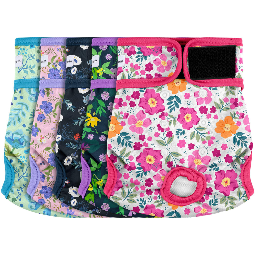 Barklincharm ensemble-couches-reutilisables-chien-femelle; protection fiable et confort durable.