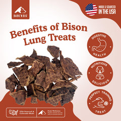 Protéines maigres du BARK'N BIG Bison Lung pour chiens actifs.