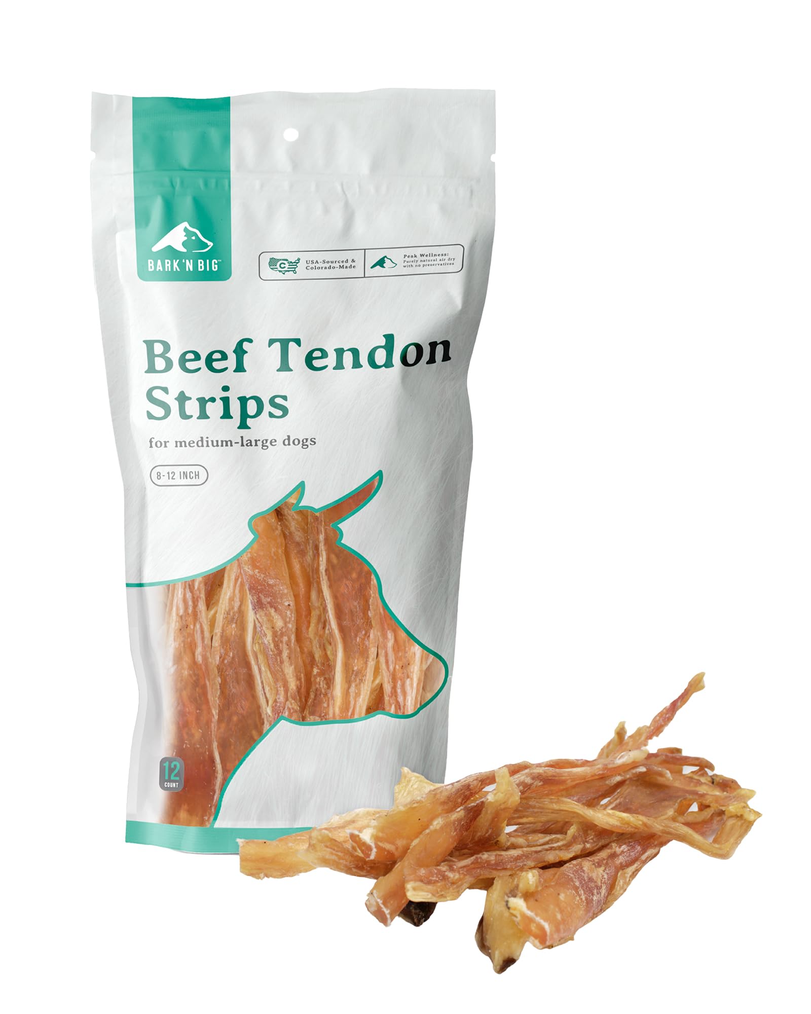 BARK'N BIG tendon boeuf USA – image principale montrant une bande naturelle et durable.