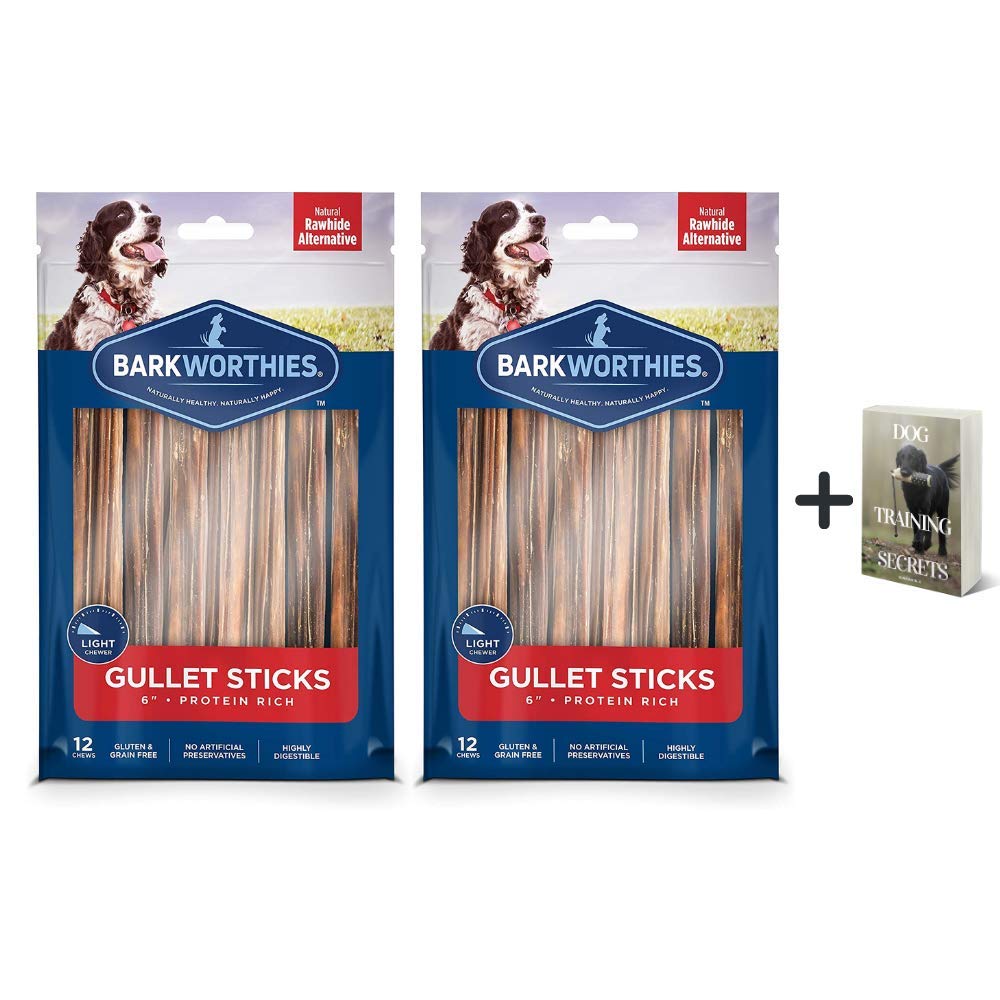 Barkworthies bâtons d'œsophage de bœuf, emballage visible, mastication longue durée
