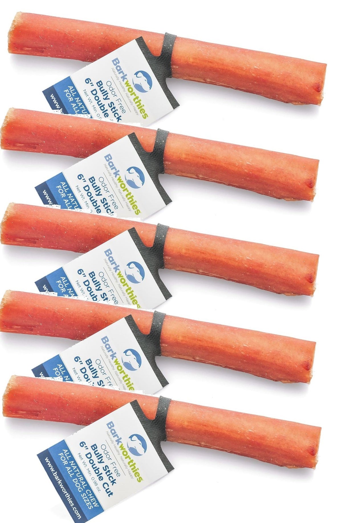 Barkworthies Bully Stick sans odeur, double coupe, image produit, idéal pour mâcher durable et agréable