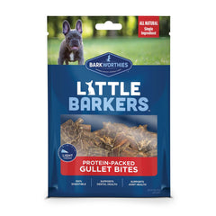 Barkworthies Little Barkers Gullet Bites, paquet de 5 onces soutenant l'énergie des chiens.