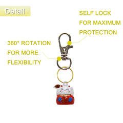 Clochette Barleygoo chat chanceux jaune sur collier, symbole de chance et énergie.