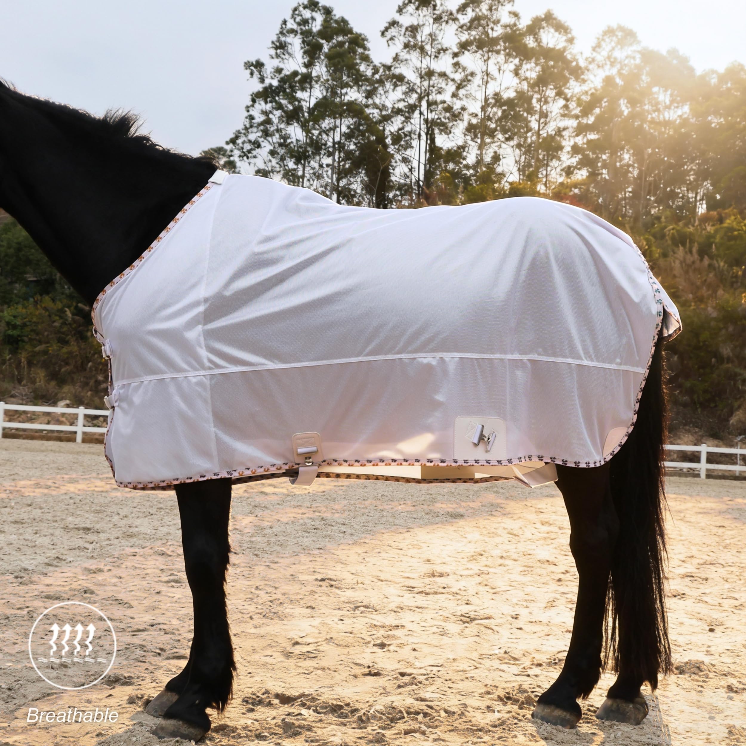Barn & Stable couverture UV maille, cheval au frais pendant l'été.