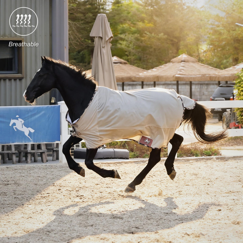 Barn et Stable: protection UV et ventilation renforcées pour les journées chaudes.