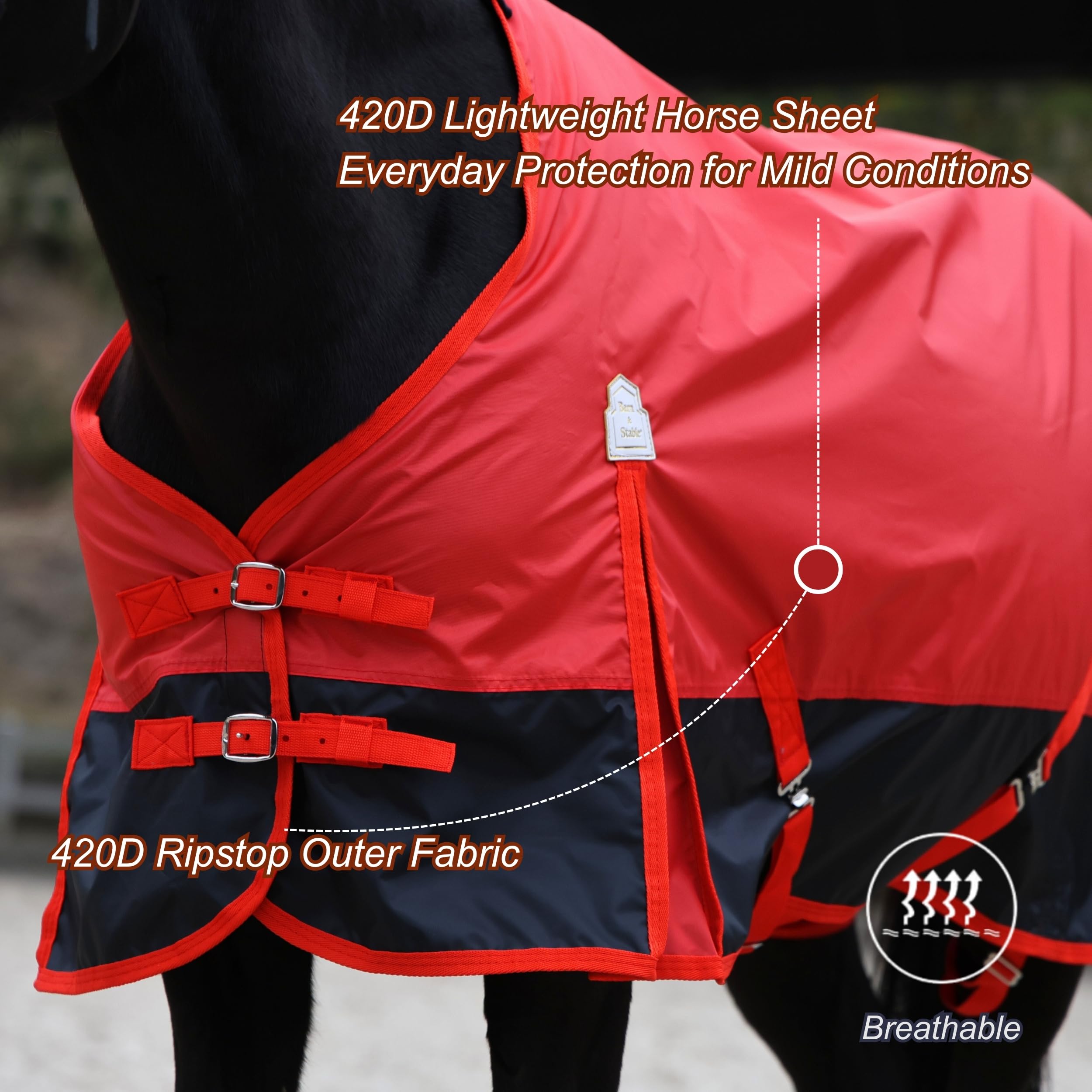 BARN & STABLE – doublure douce autour du garrot pour limiter les frottements