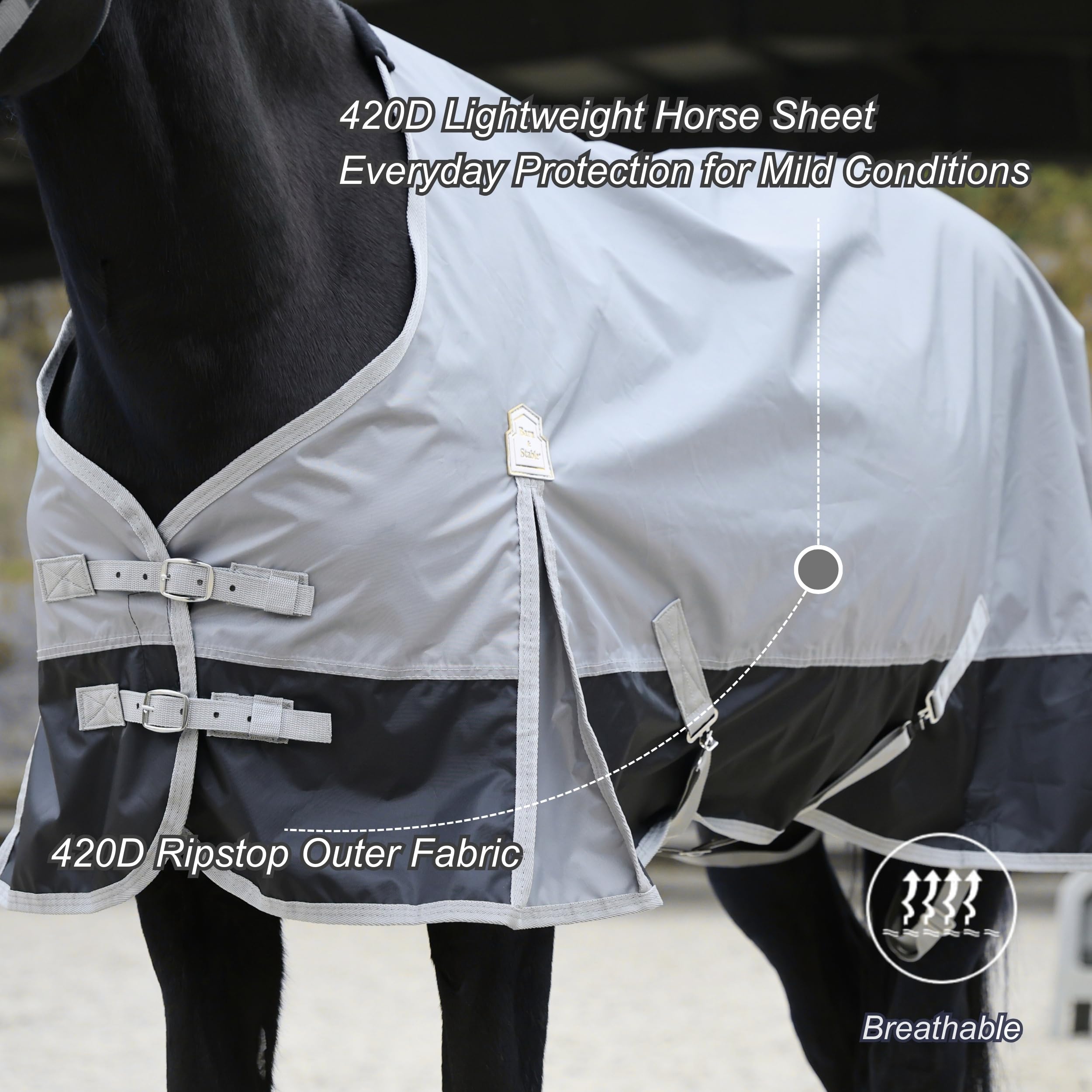 BARN & STABLE garrot-peluche anti-rub, douceur et protection.