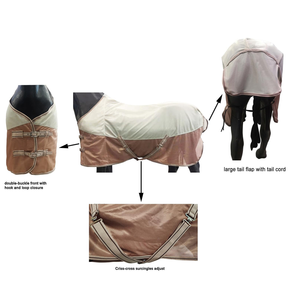 BARN & STABLE protection UV en mesh, reflète la chaleur et garde le cheval au frais