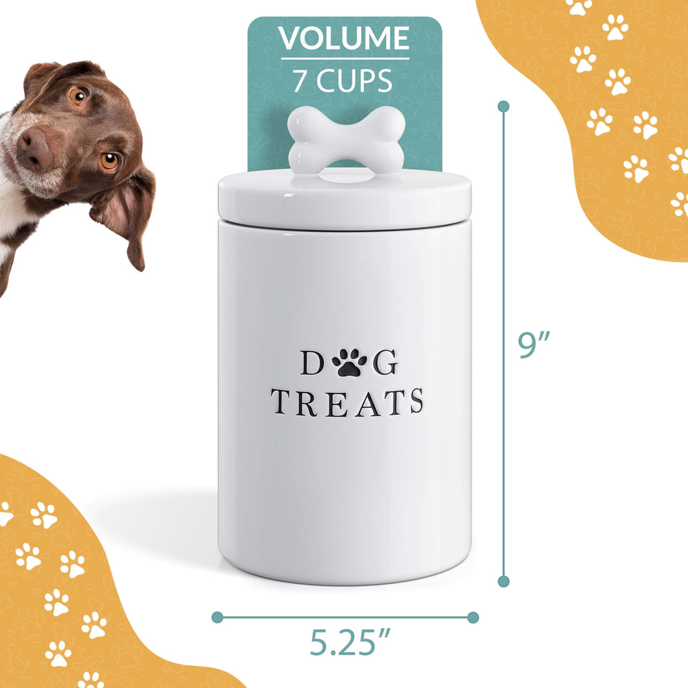 Céramique blanche Barnyard Designs, durable pour stocker des friandises.