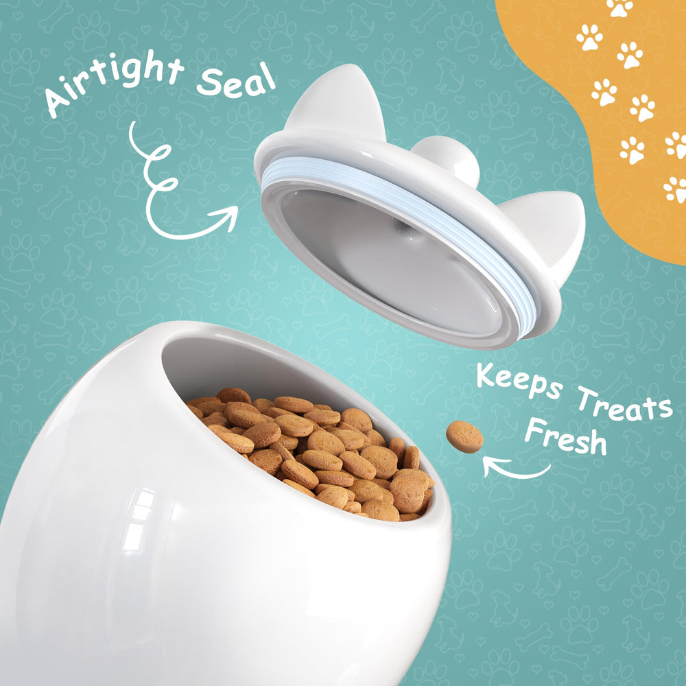 Barnyard Designs conteneur friandises chat joint silicone protection contre l'humidité