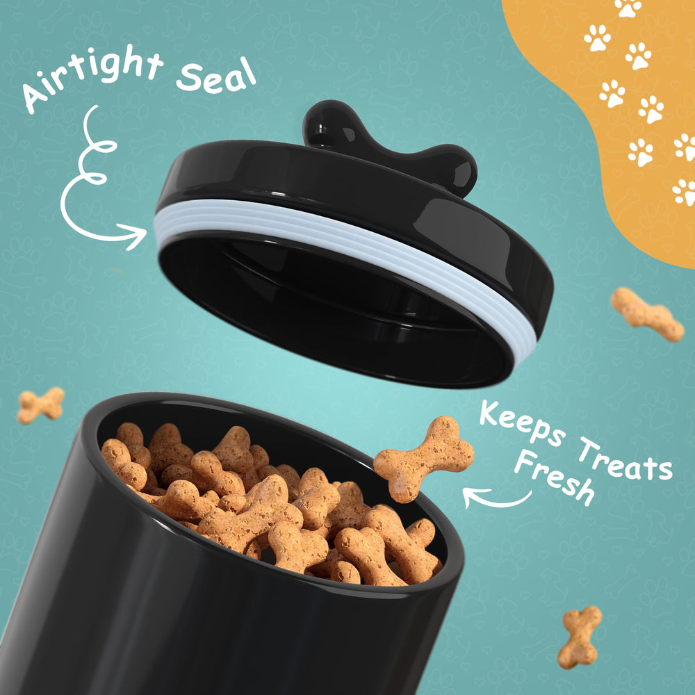 Barnyard Designs Solution de stockage pour nourriture et friandises chien noir.