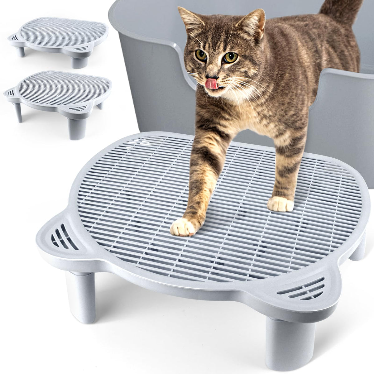 Bartuke rampe litière chat ajustable, accès facilité pour chat âgé et petit chat