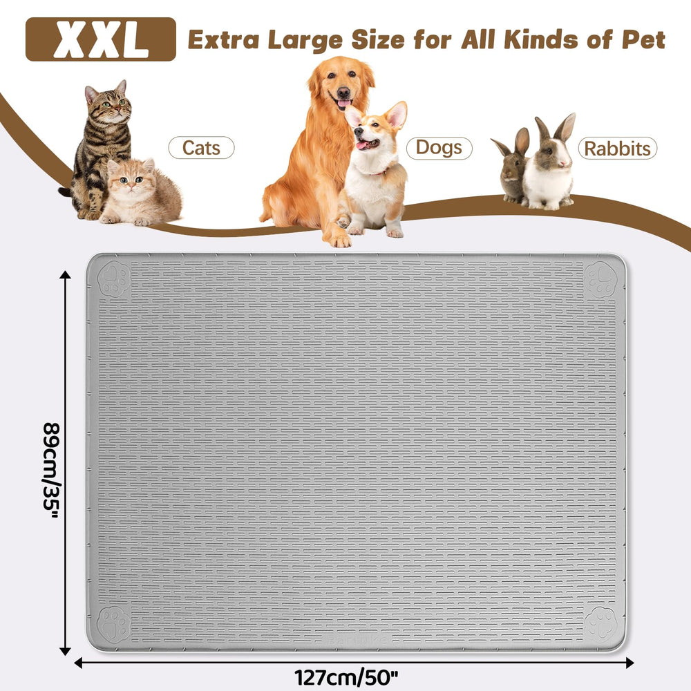 Le tapis Bartuke pour alimentation chat grand offre bord surélevé, évitant les déversements.