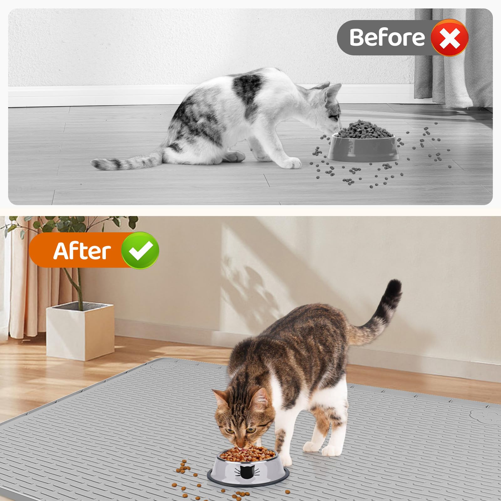 Bartuke tapis alimentation grande taille convient pour plusieurs animaux.