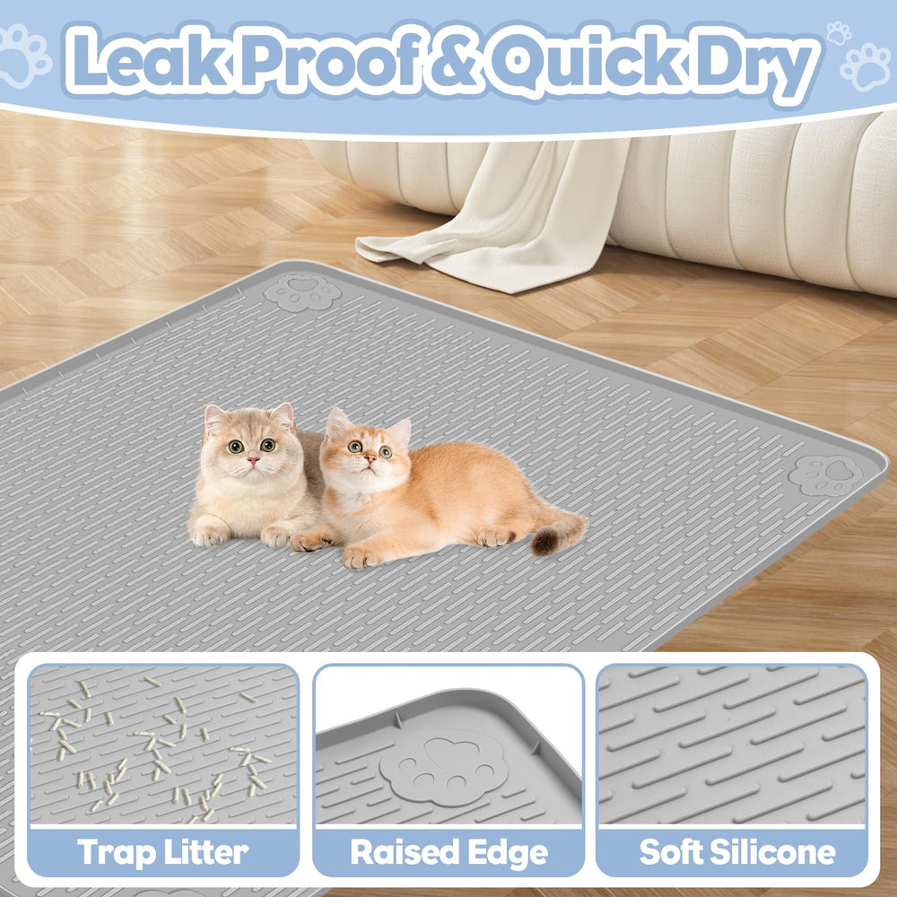 Bartuke Tapis collecte Litière – capture efficace des grains hors du bac.