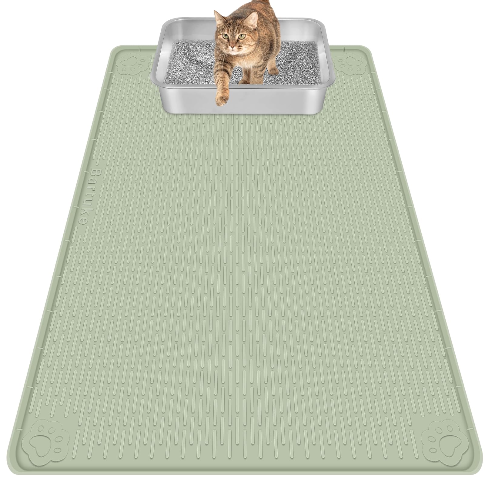 Bartuke tapis litière grand-format 40x28 cm capture la litière et protège les sols.