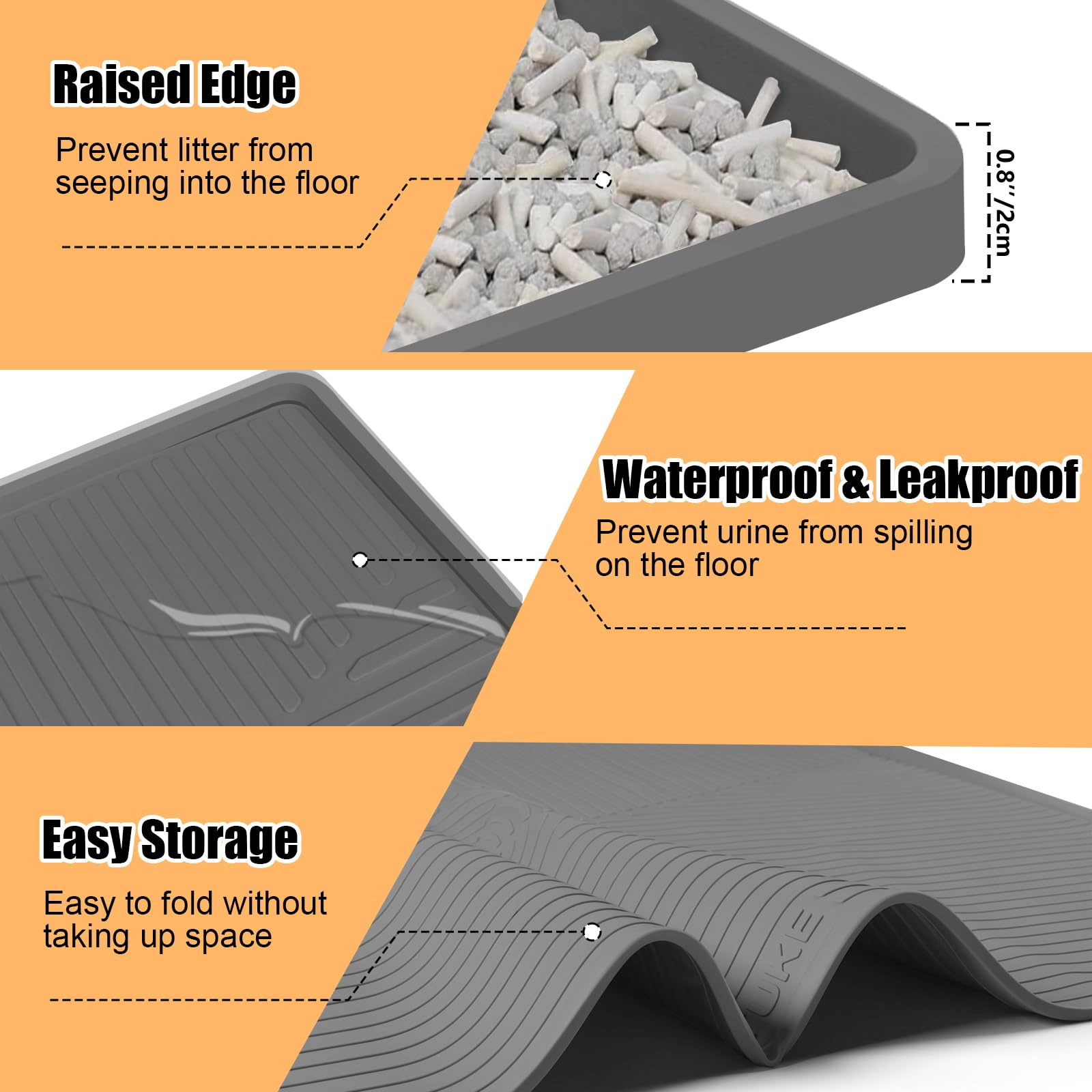 Bartuke Tapis Litière Non Glissant: surface douce et stable pour chats.