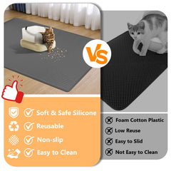 Bartuke Tapis Silicone Réutilisable: facile à nettoyer après chaque utilisation.
