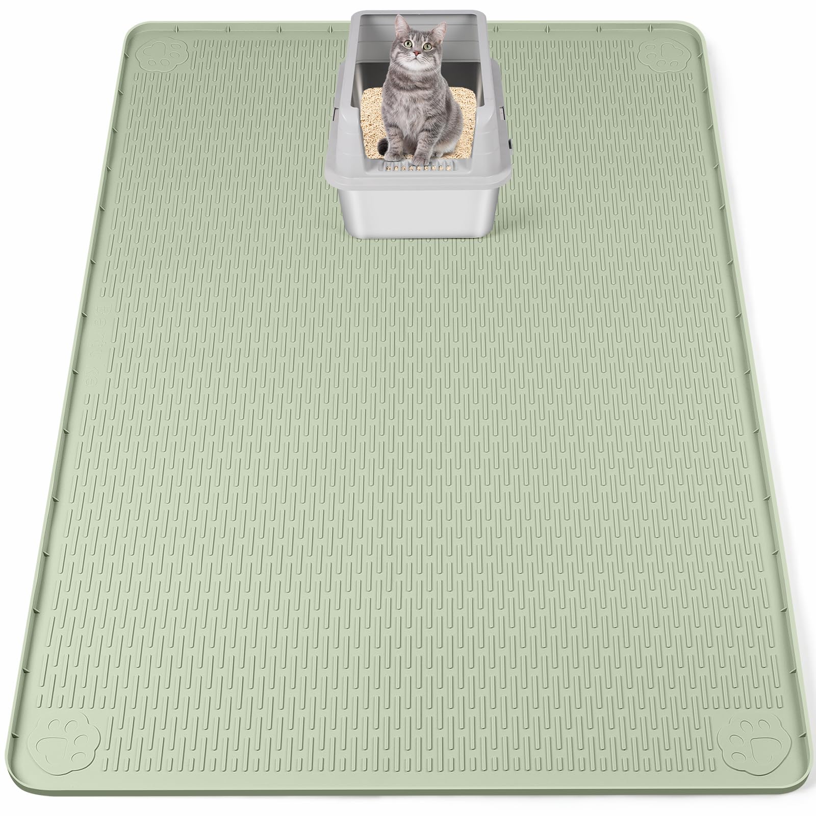 Bartuke Tapis Litière XXL vert: grande couverture adaptée à divers bacs