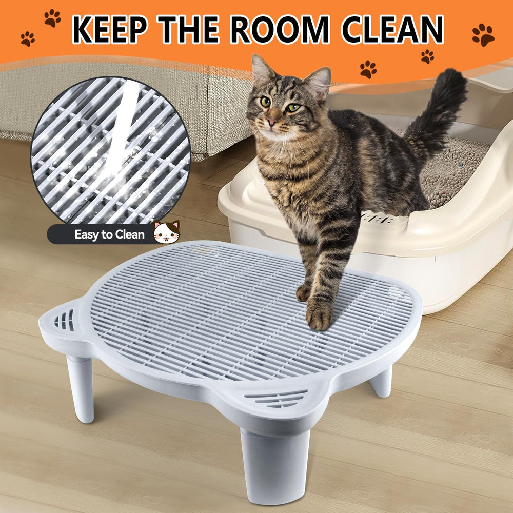 Bartuke tapis litière double couche avec filtre capture les débris