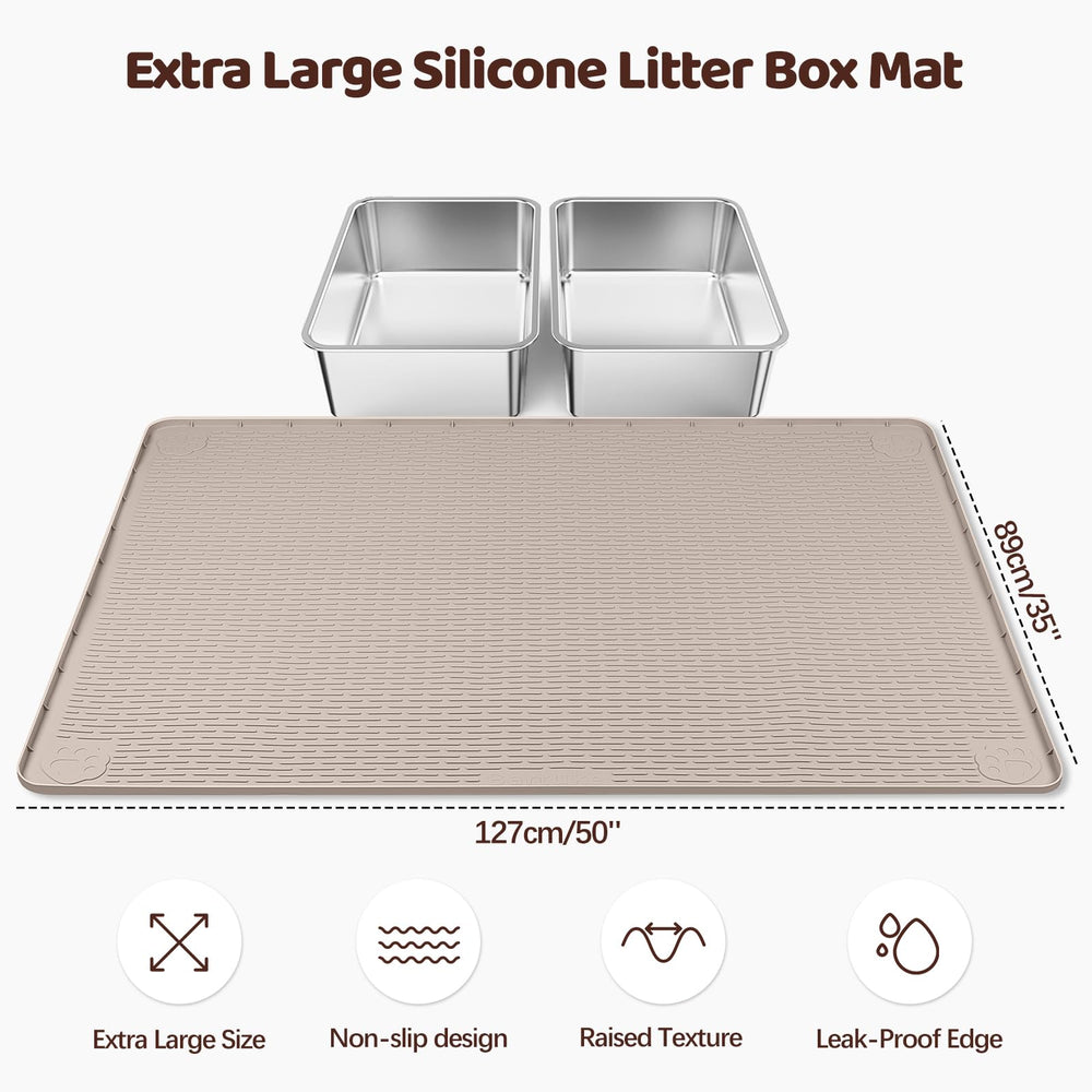 Bartuke tapis-litiere silicone anti-projections limite les traces hors de la litière