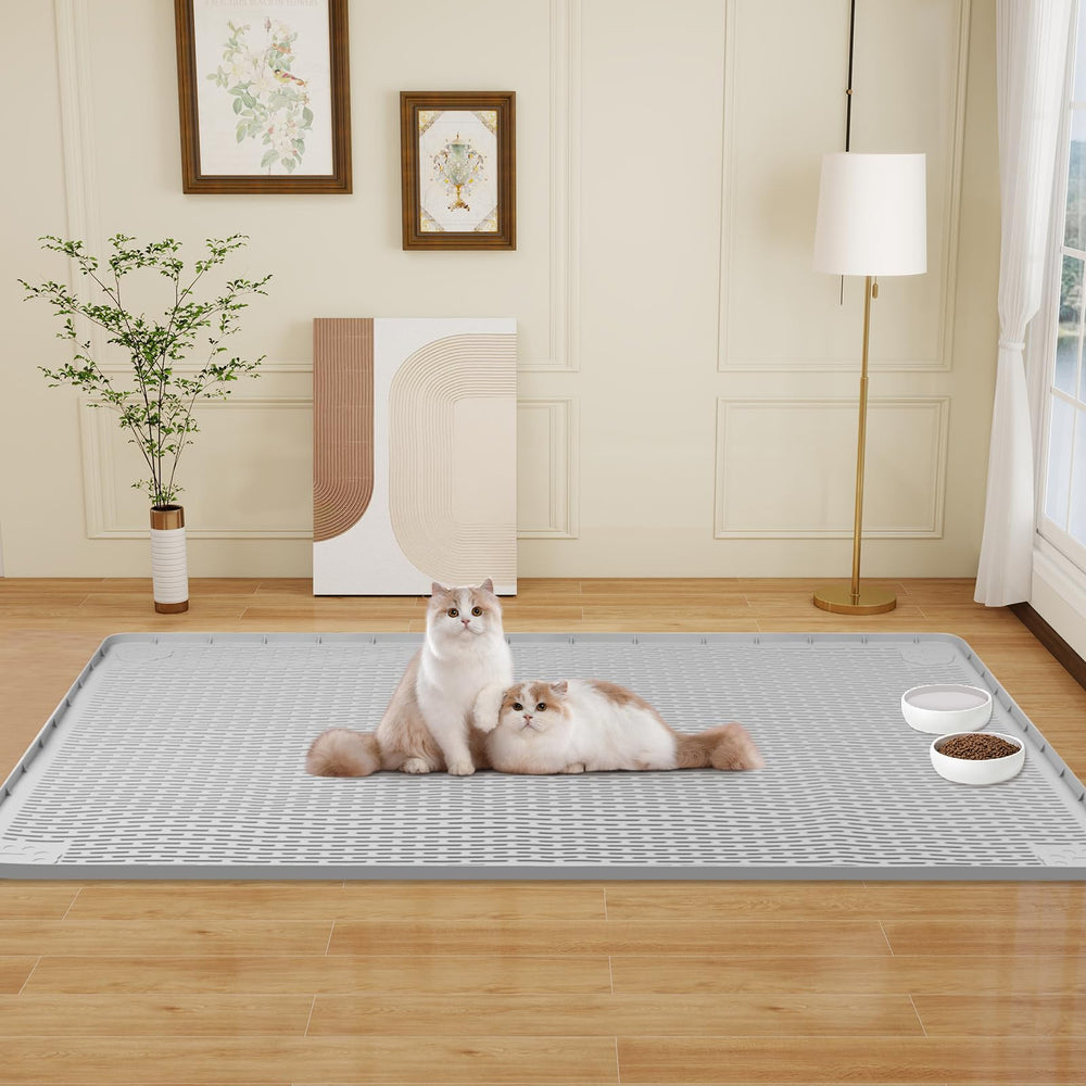 Tapis Bartuke pour nourriture et eau, protège le sol et réduit les éclaboussures.
