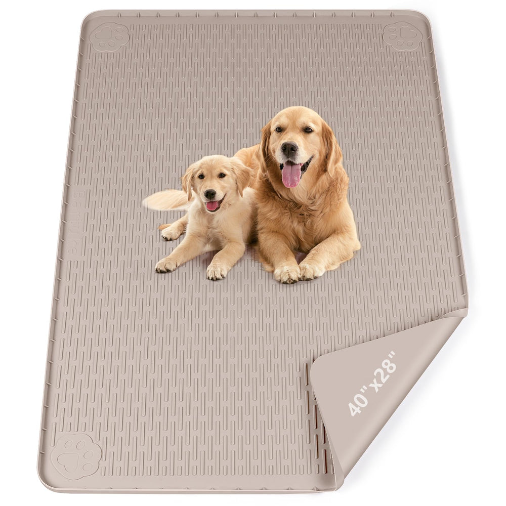 Bartuke tapis silicone chien 40x28, protection anti fuite pour sols