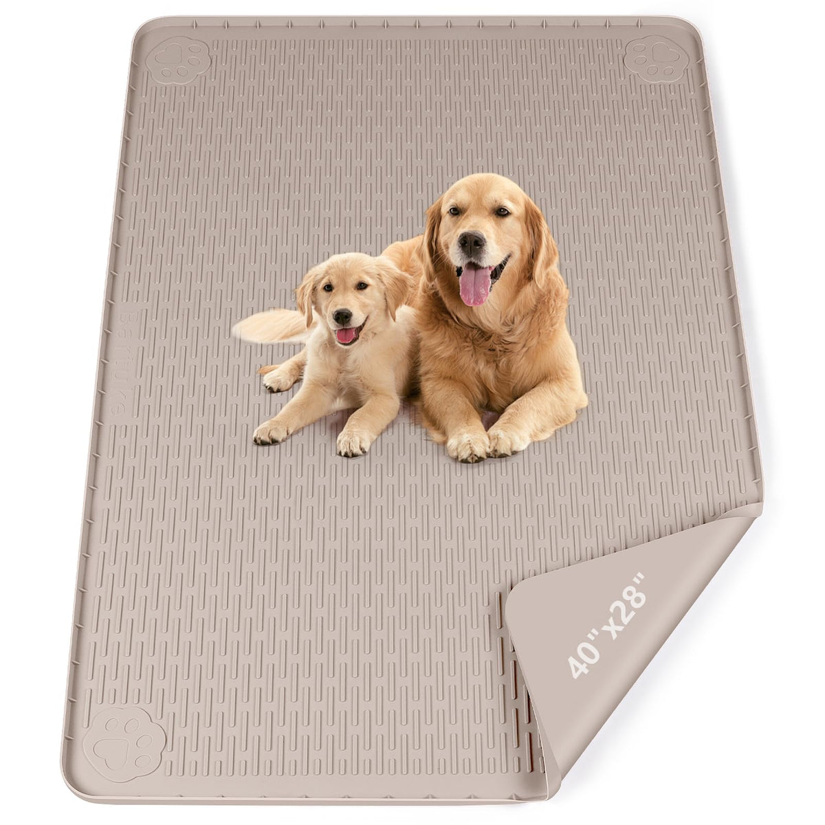 Bartuke tapis silicone chien 40x28, protection anti fuite pour sols
