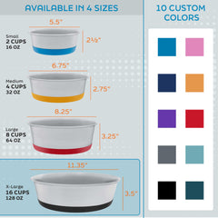 Base silicone anti-dérapante Master Pet Supply, stabilité et propreté accrues.