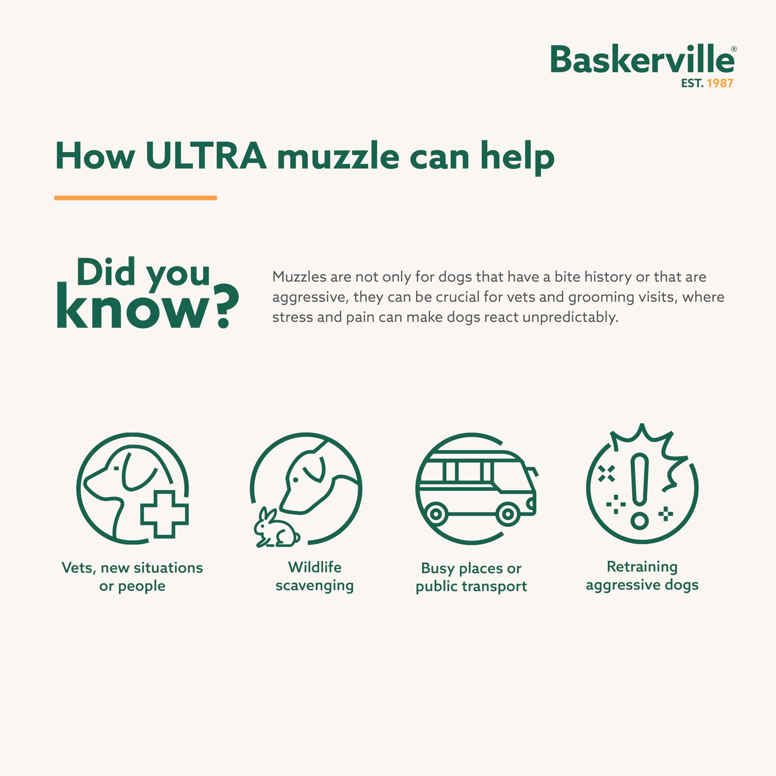 Baskerville Ultra Muzzle – moulage à chaud pour ajustement personnalisé.
