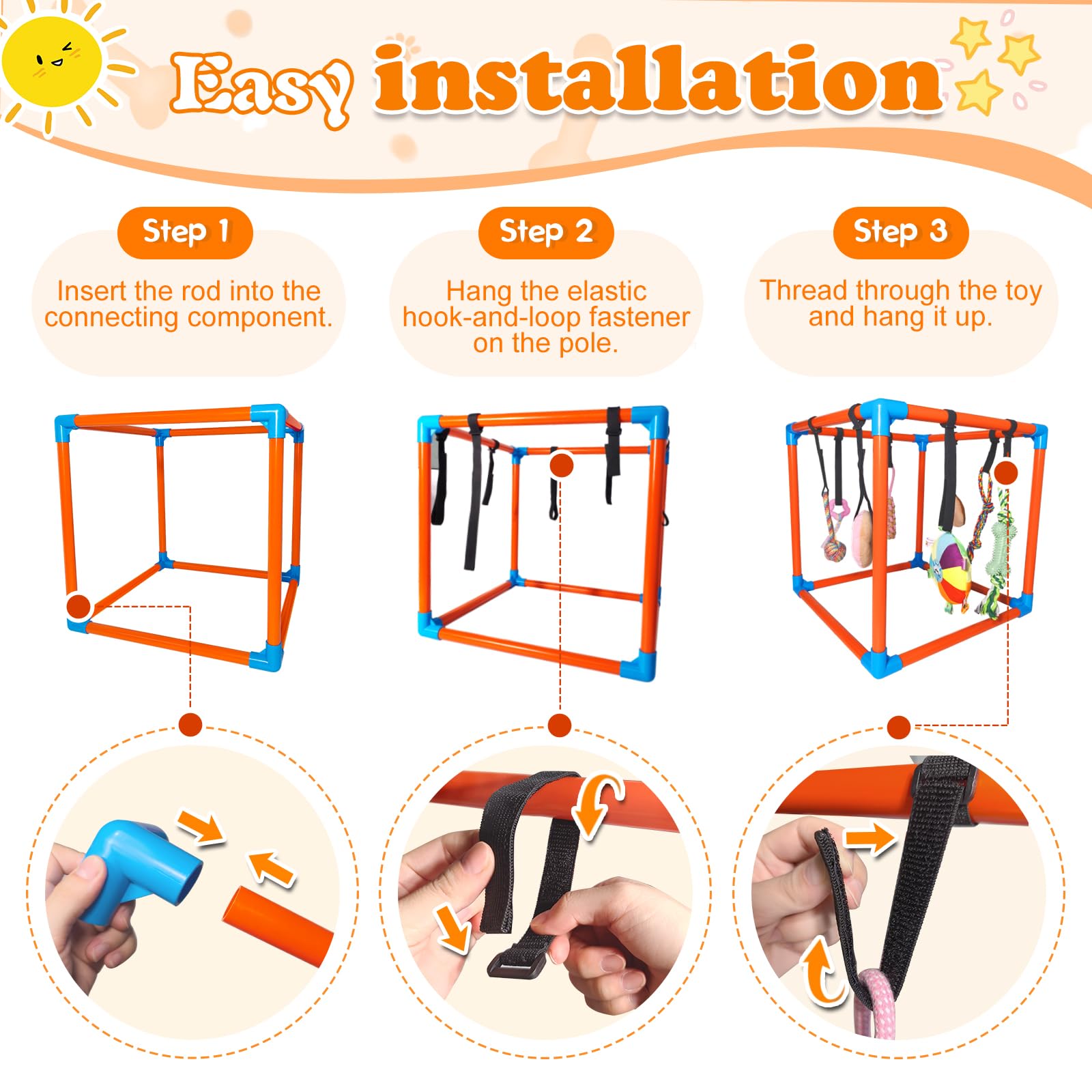 BASTIPETA stimulation sensorielle: jouets variés pour apprentissage ludique.