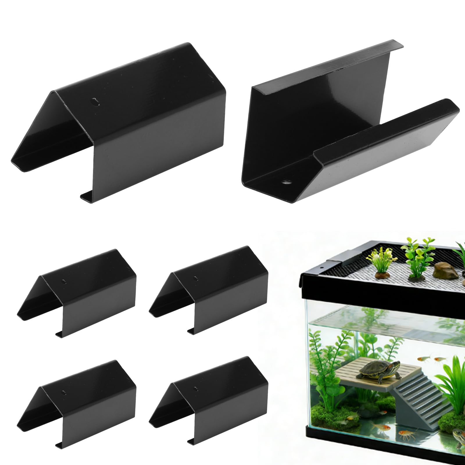 Batator lot de 6 clips pour couvercle terrarium, fixation fiable