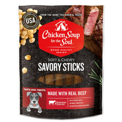 Bâtonnets savoureux boeuf — premier ingrédient, récompense gourmande pour chien