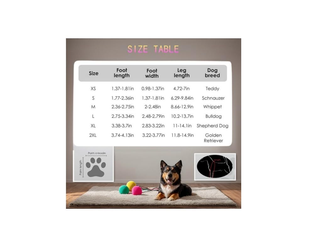 BAYANKALA bottes suspendues chien: sangles élastiques pour ajustement.